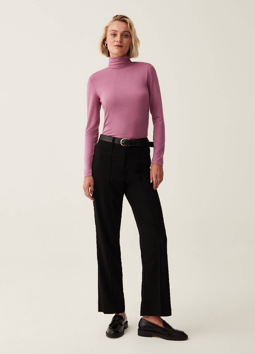 OVS T-shirt a collo alto con maniche lunghe