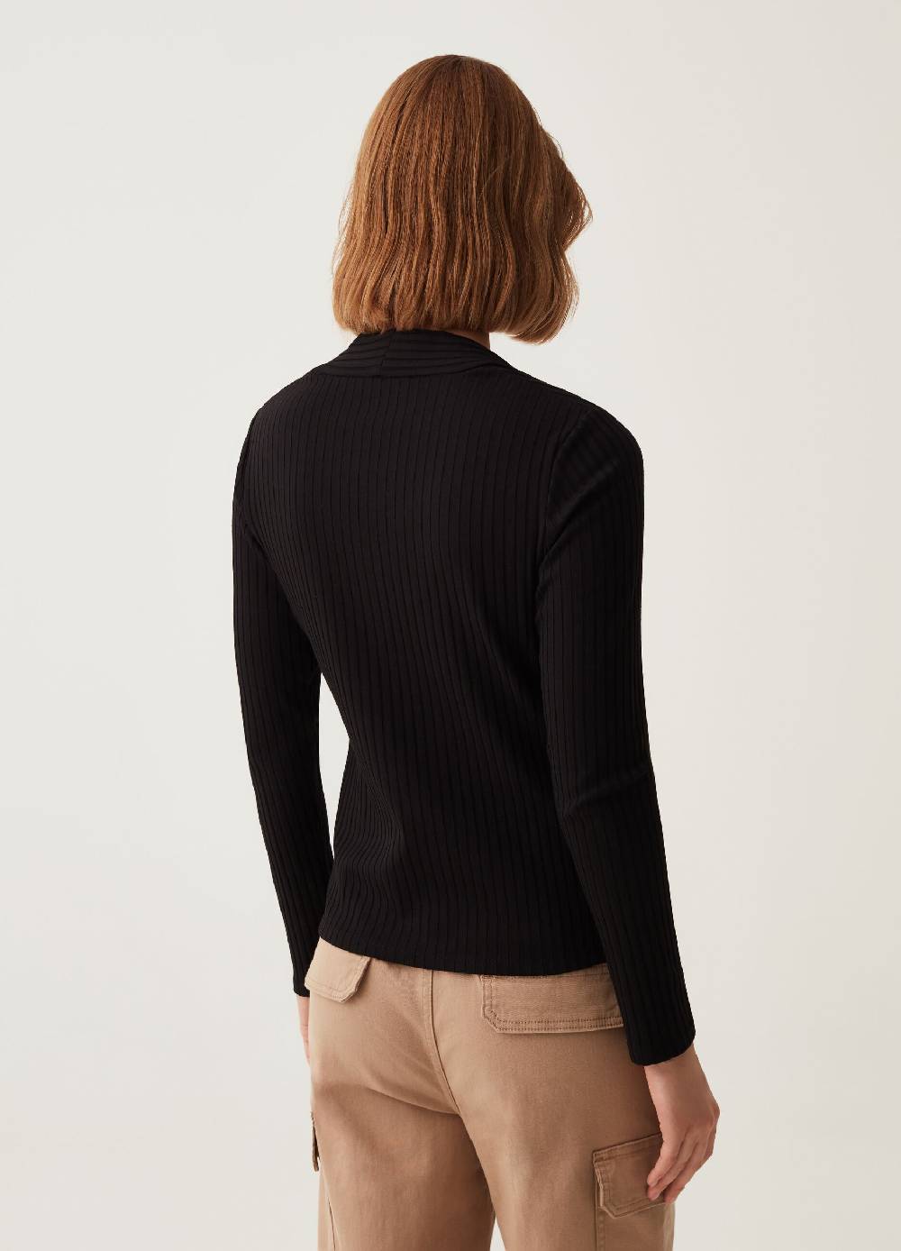 OVS T-shirt A Coste Piatte Con Maniche Lunghe