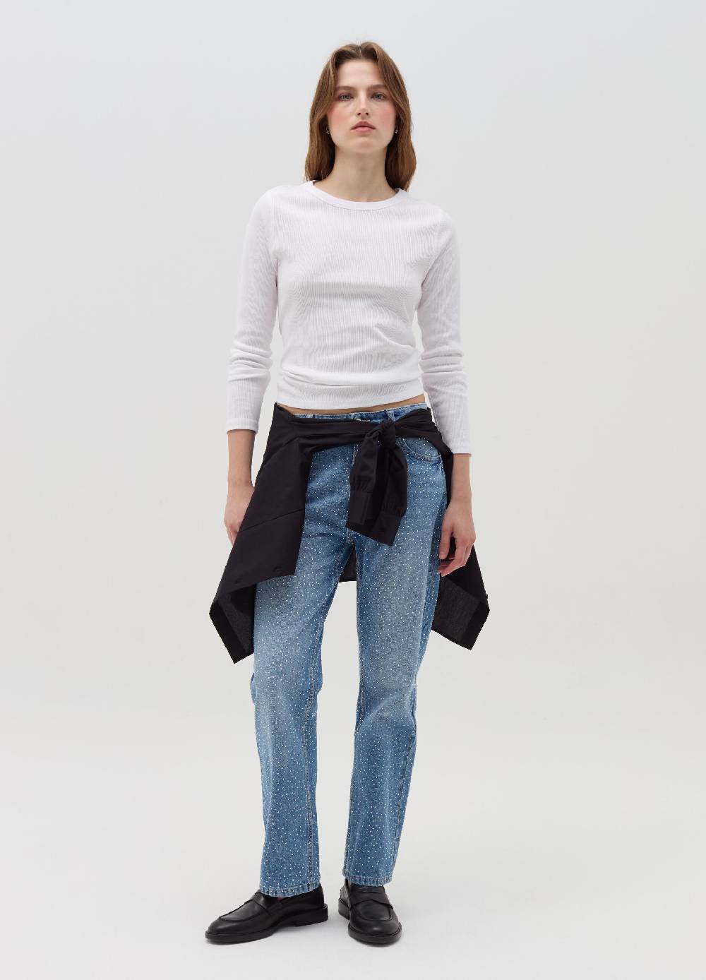 OVS T-shirt a costine con maniche lunghe