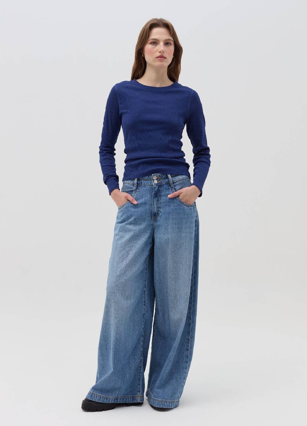 OVS T-shirt a costine con maniche lunghe