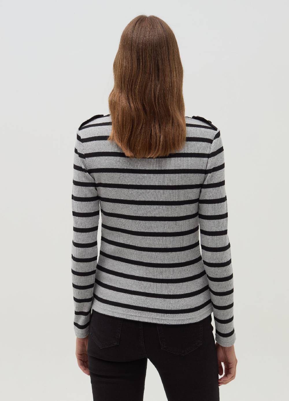 OVS T-shirt A Maniche Lunghe Con Bottoni Gioiello