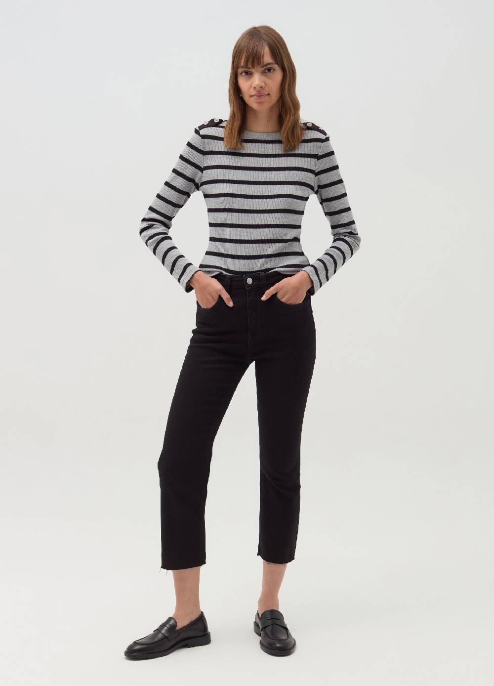 OVS T-shirt a maniche lunghe con bottoni gioiello