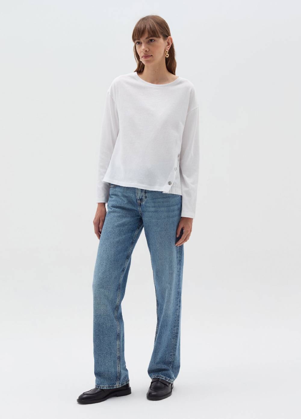 OVS T-shirt A Maniche Lunghe Con Inserti A Righe