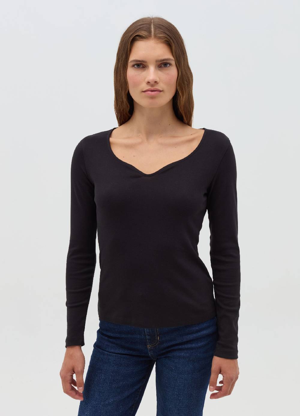 OVS T-shirt A Maniche Lunghe Con Scollo A Cuore