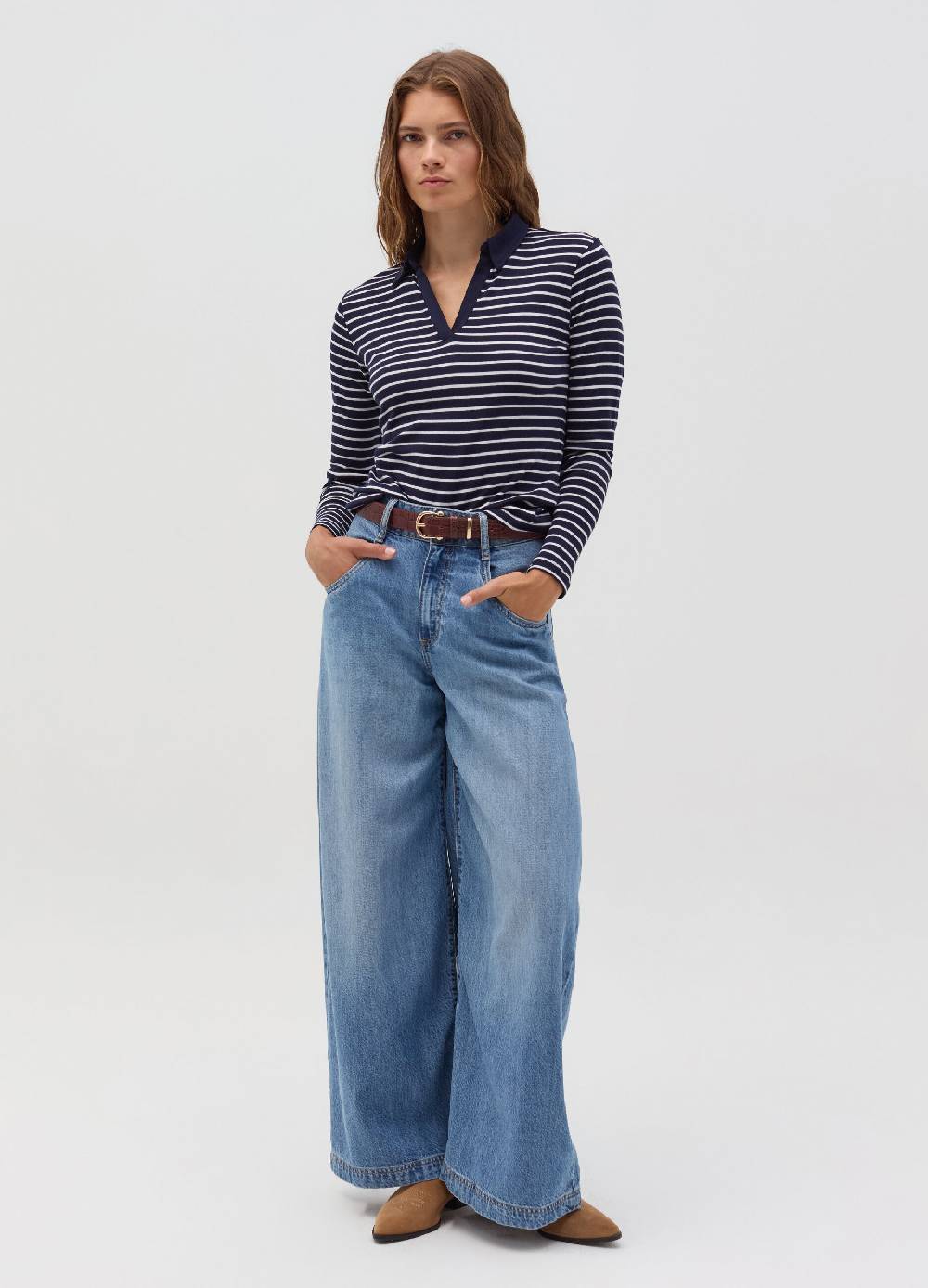 OVS T-shirt a maniche lunghe con scollo a polo