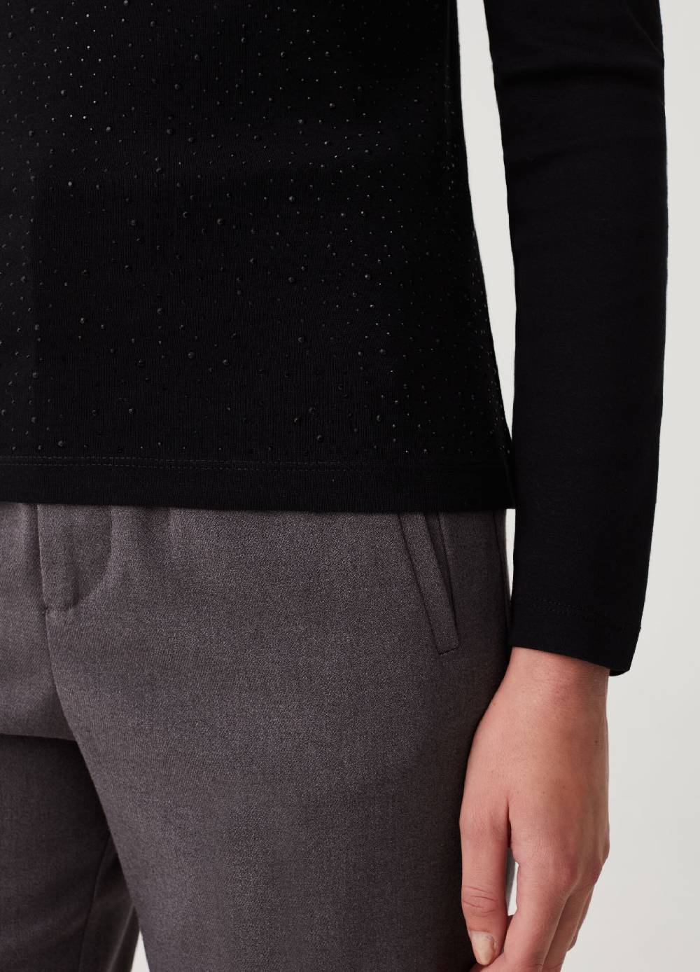 OVS T-shirt A Maniche Lunghe Con Strass