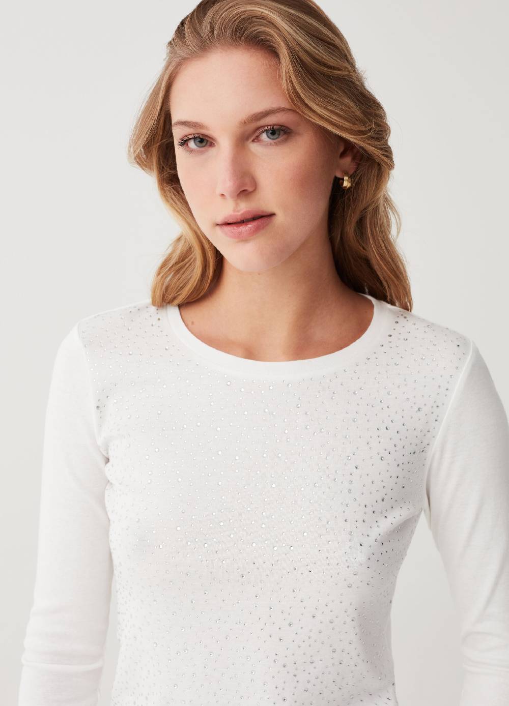 OVS T-shirt A Maniche Lunghe Con Strass