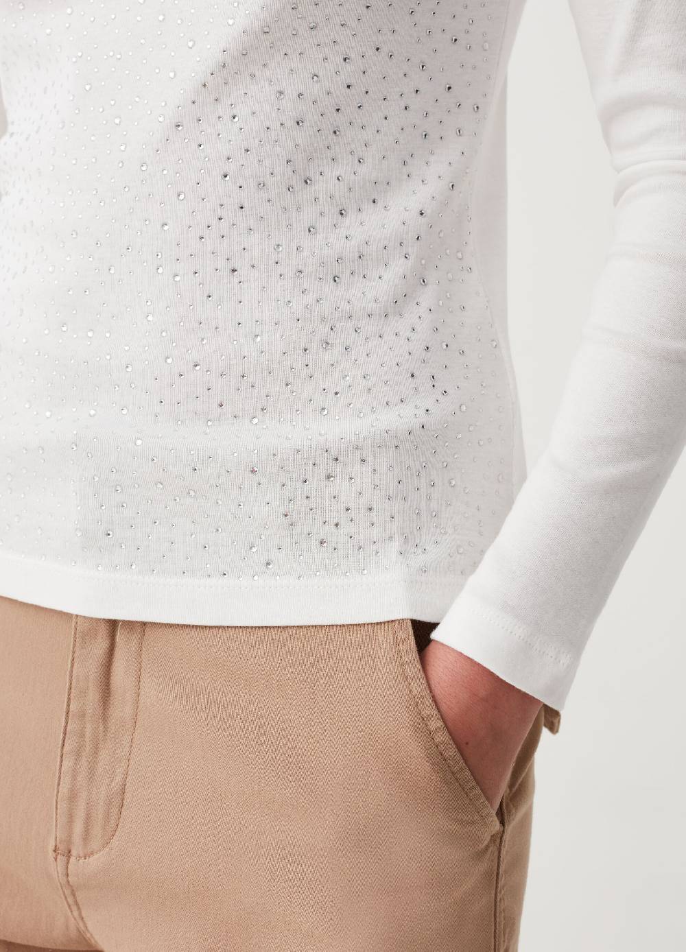 OVS T-shirt A Maniche Lunghe Con Strass