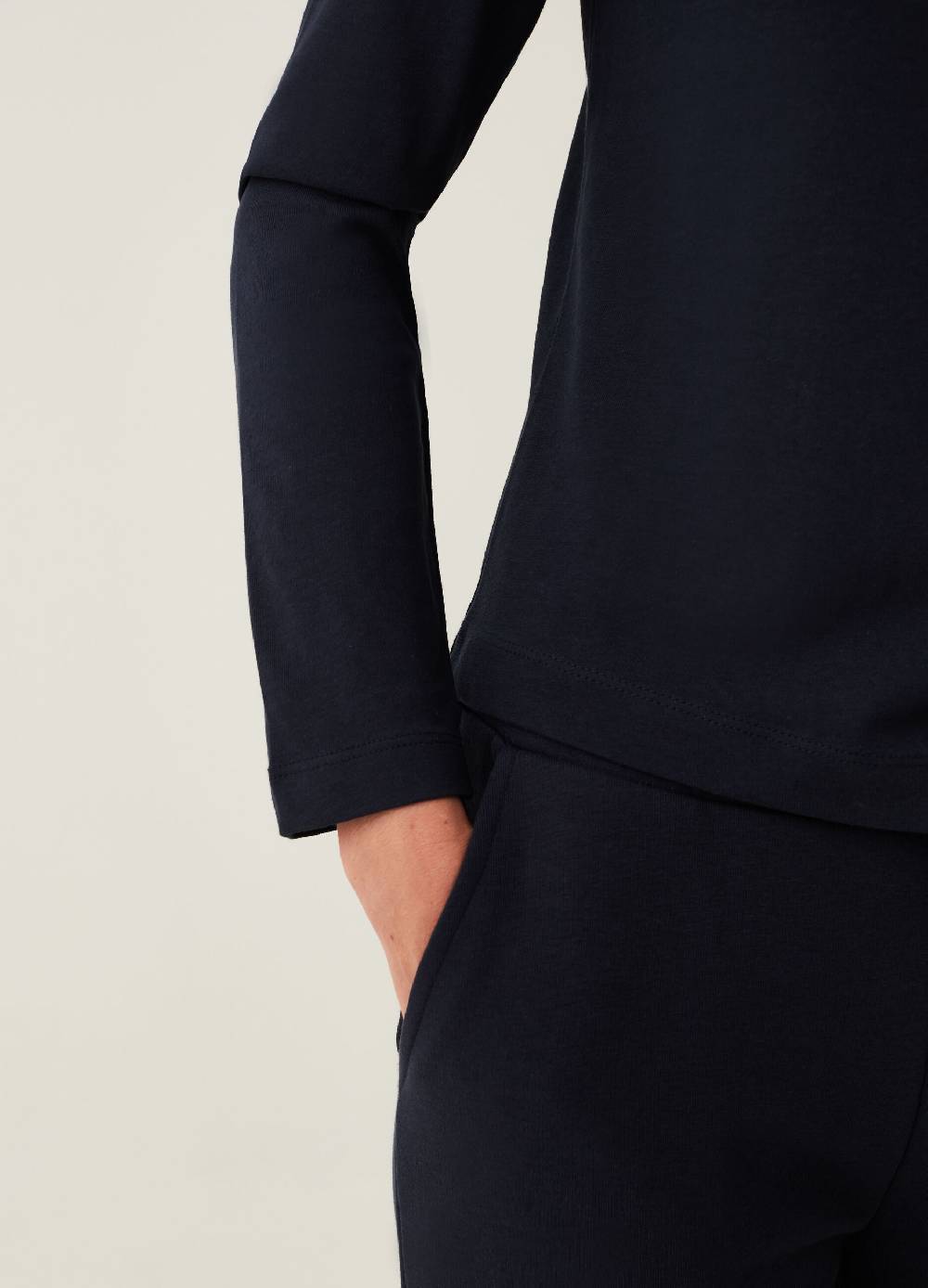 OVS T-shirt A Maniche Lunghe In Cotone