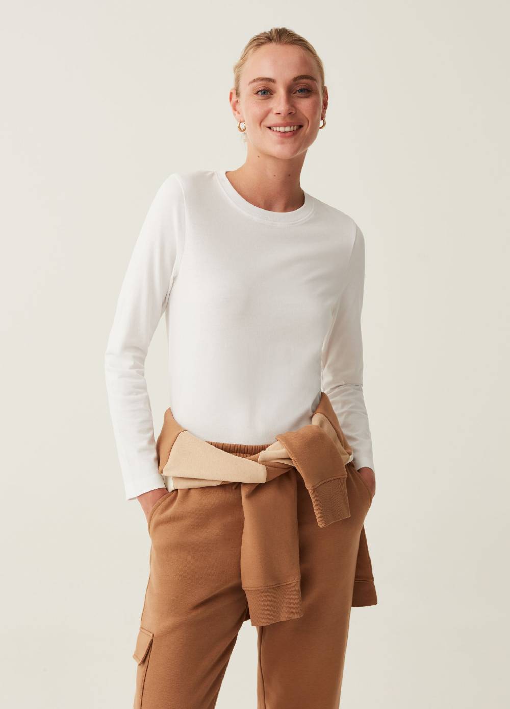 OVS T-shirt a maniche lunghe in cotone