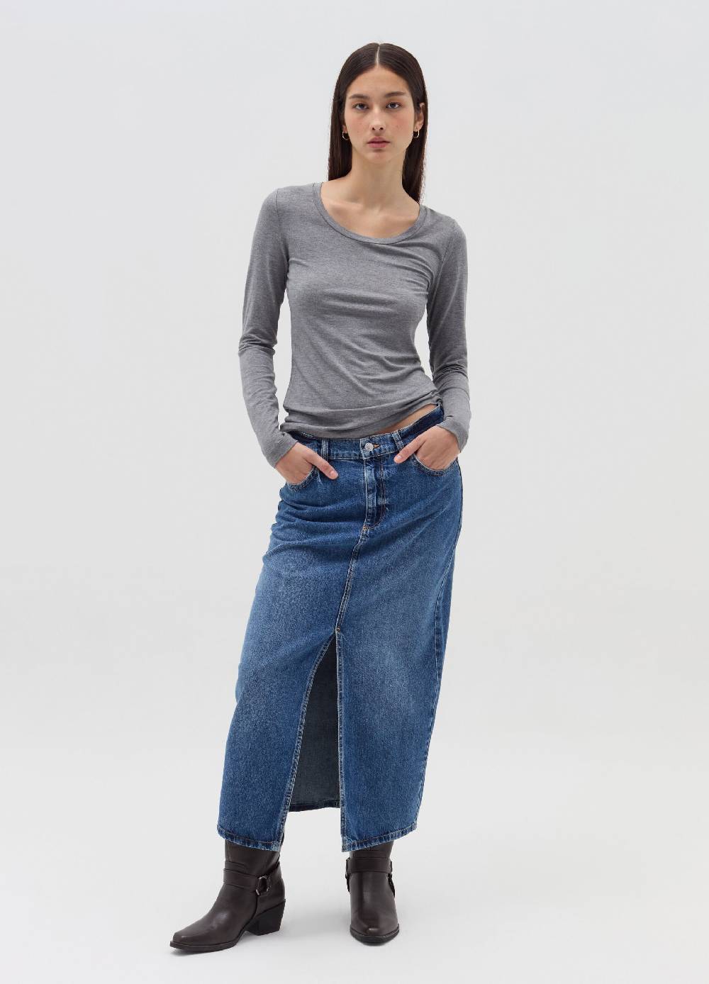 OVS T-shirt a maniche lunghe in viscosa stretch