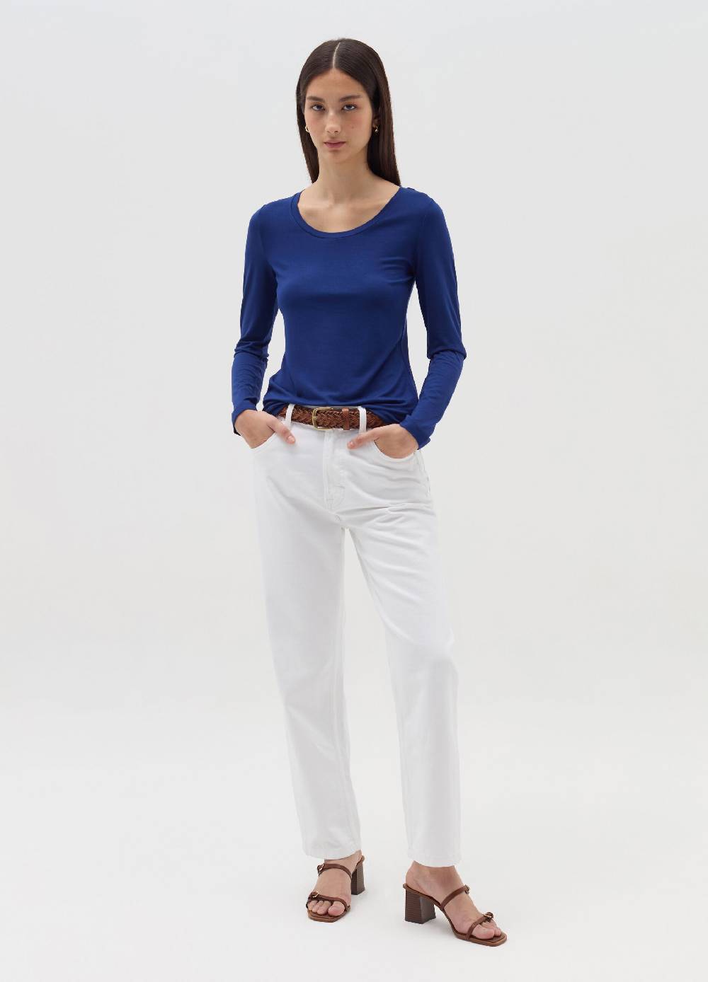 OVS T-shirt a maniche lunghe in viscosa stretch