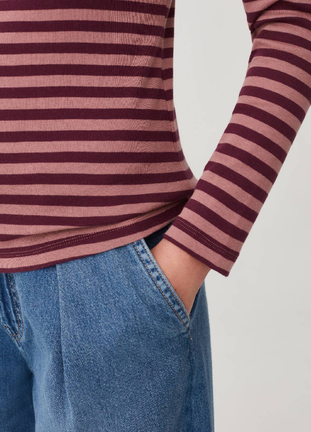 OVS T-shirt A Righe Con Collo Alto