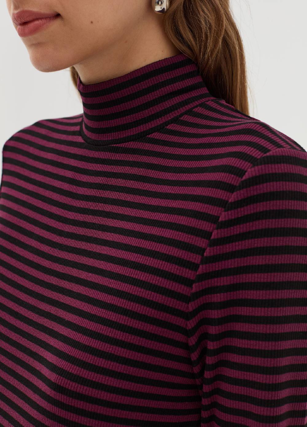 OVS T-shirt A Righe Mock Neck