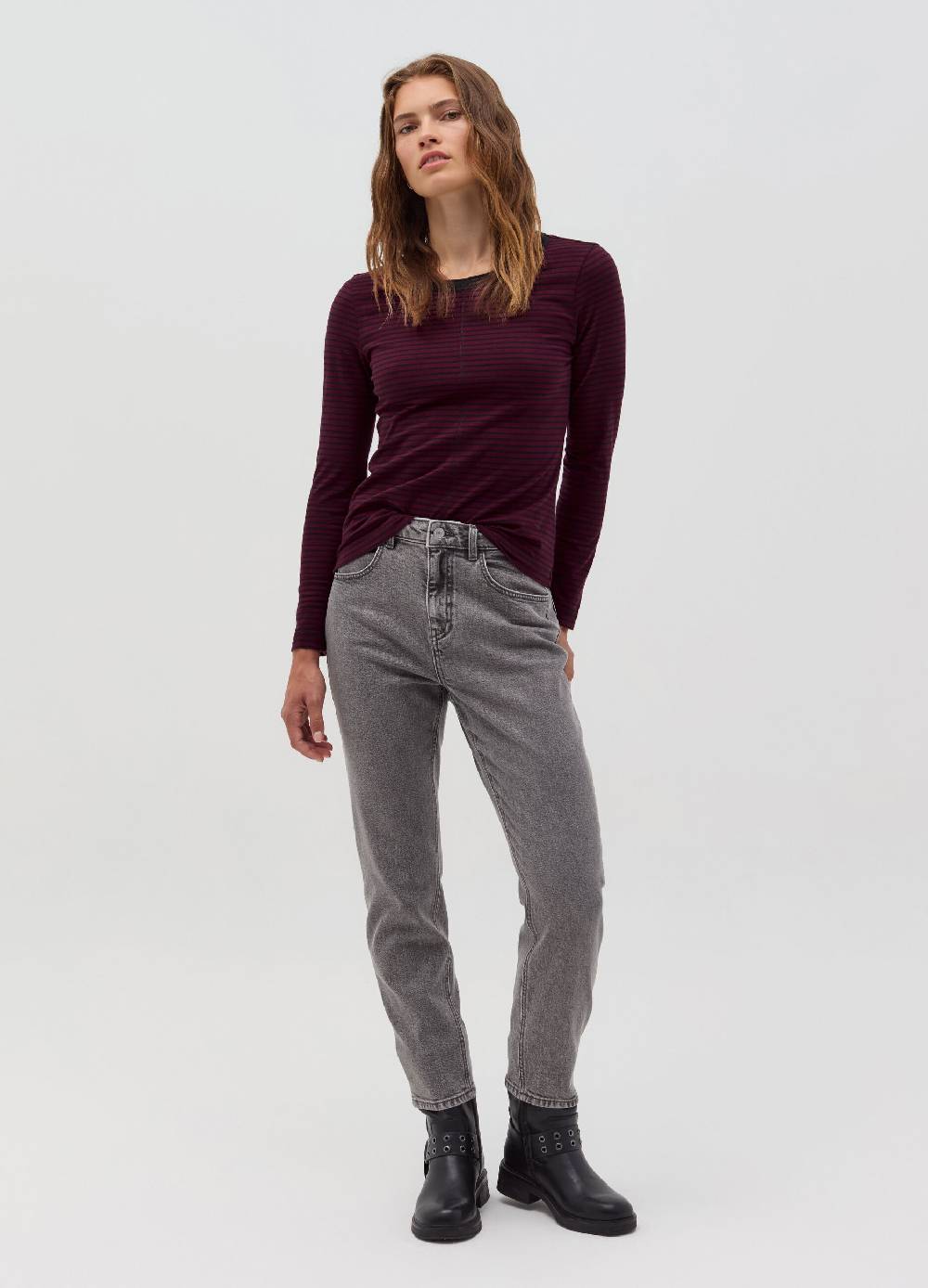 OVS T-shirt a righe sottili con maniche lunghe