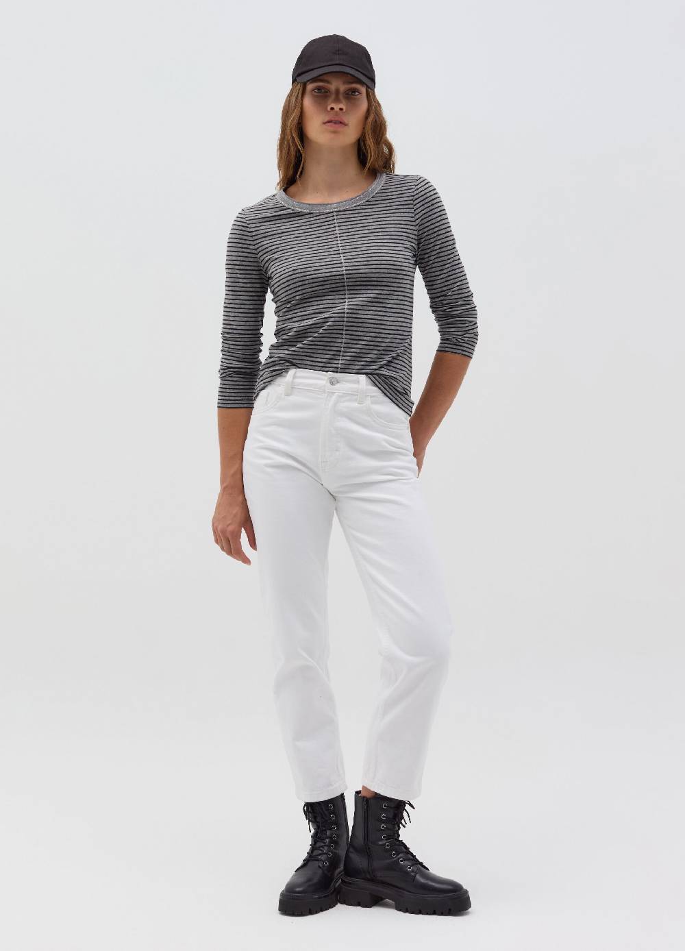 OVS T-shirt a righe sottili con maniche lunghe