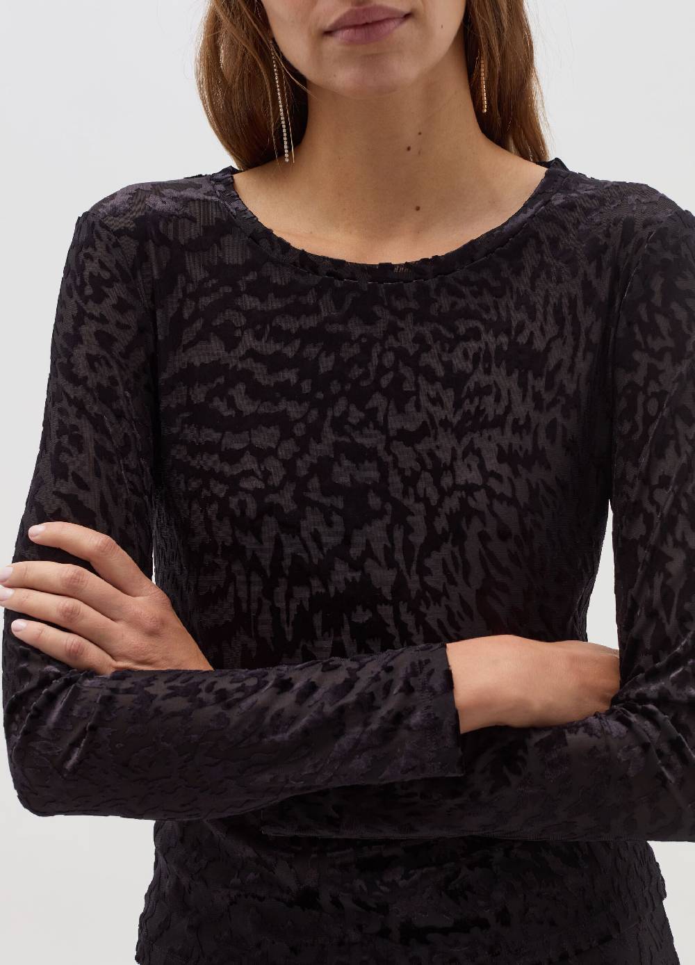 OVS T-shirt Animalier Con Lavorazione Devore