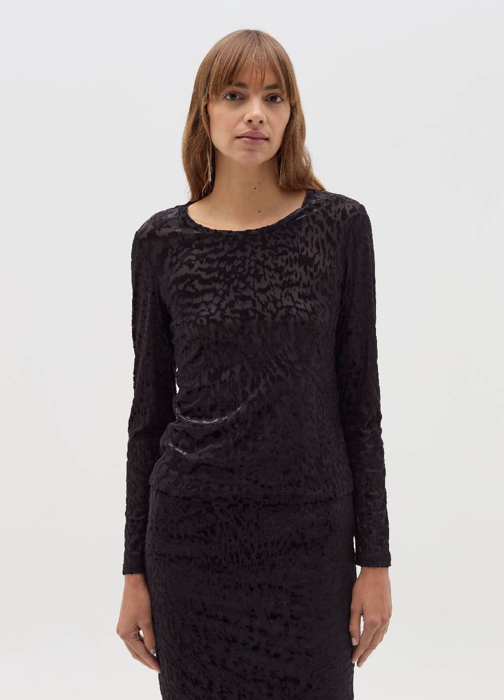 OVS T-shirt animalier con lavorazione devore