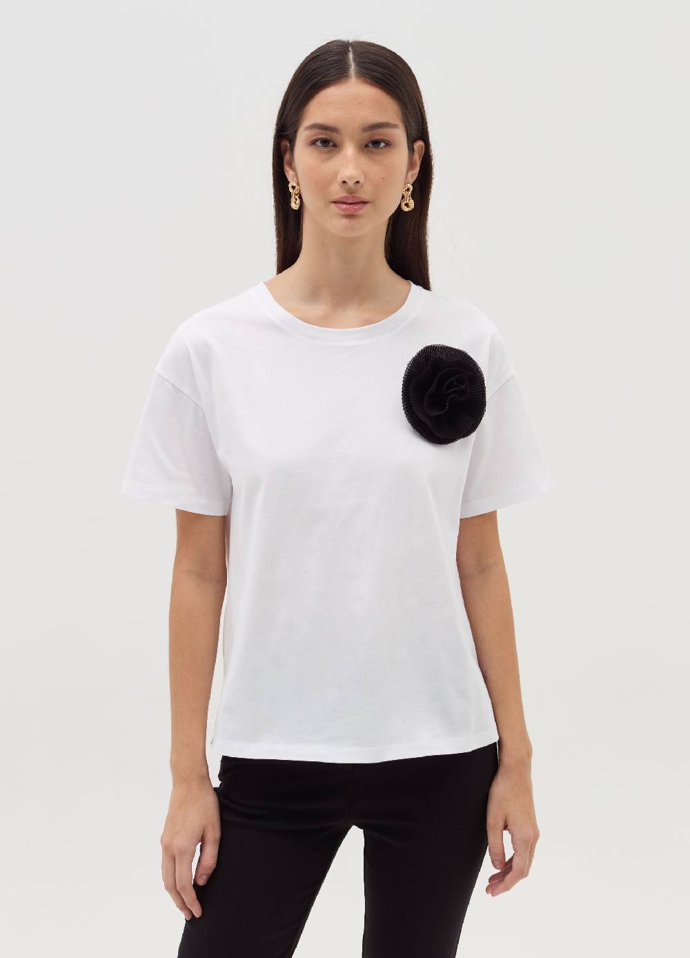 OVS T-shirt Con Applicazione Floreale