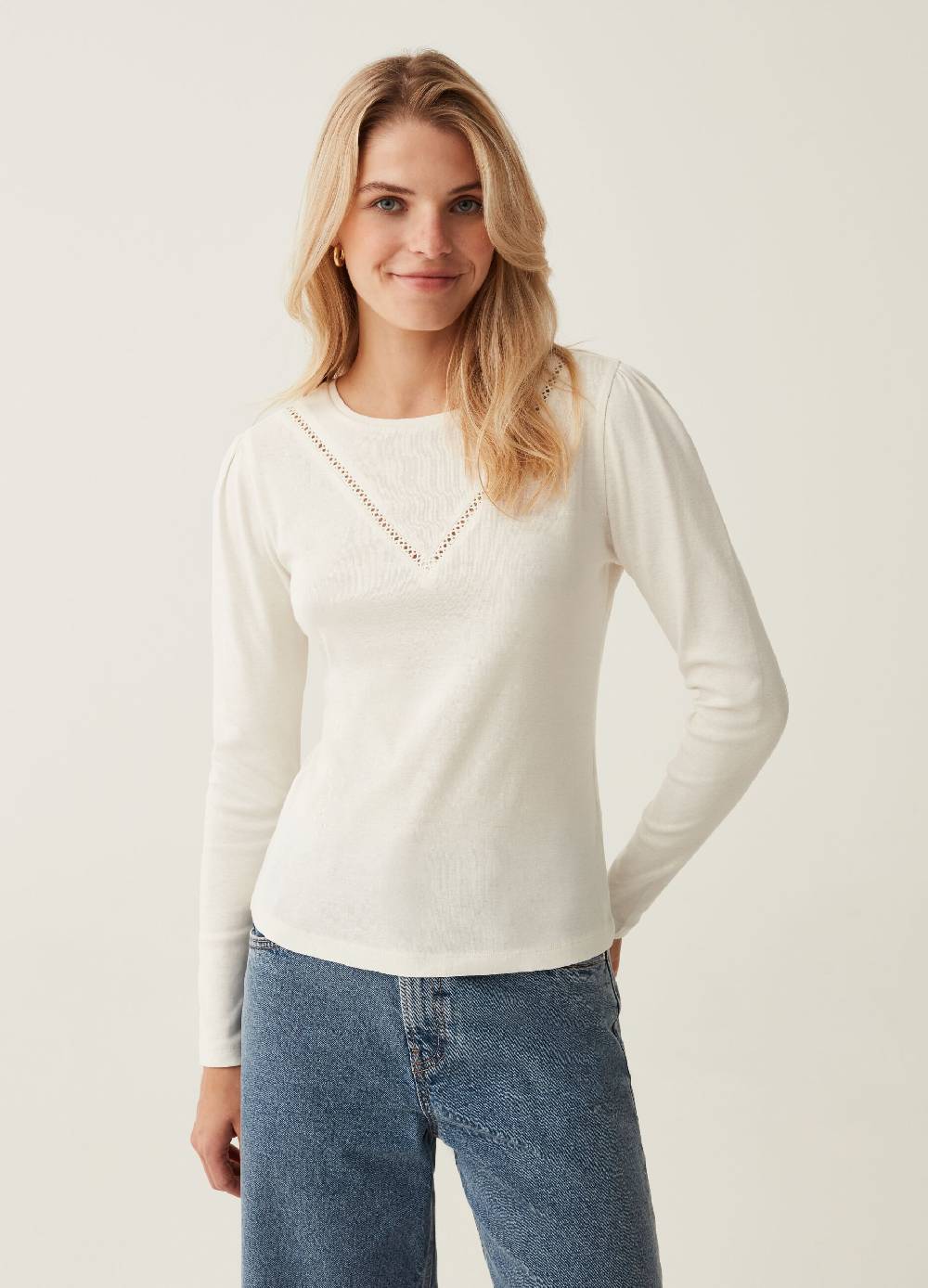 OVS T-shirt con dettaglio traforato