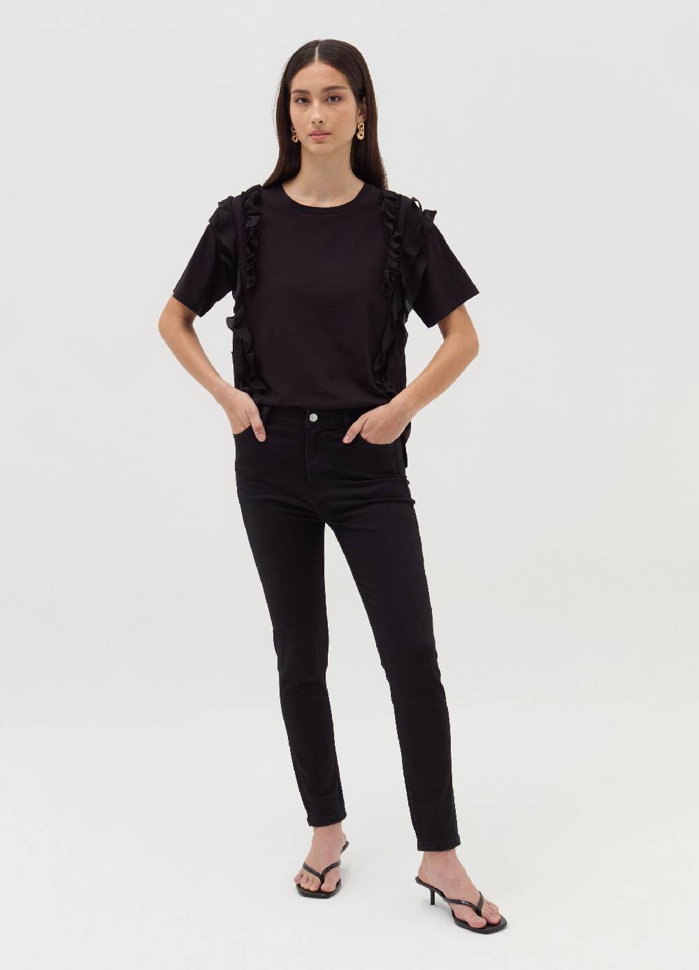 OVS T-shirt con rouches e volant