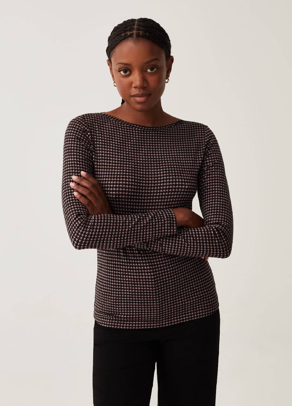 OVS T-shirt con scollo a barchetta fantasia