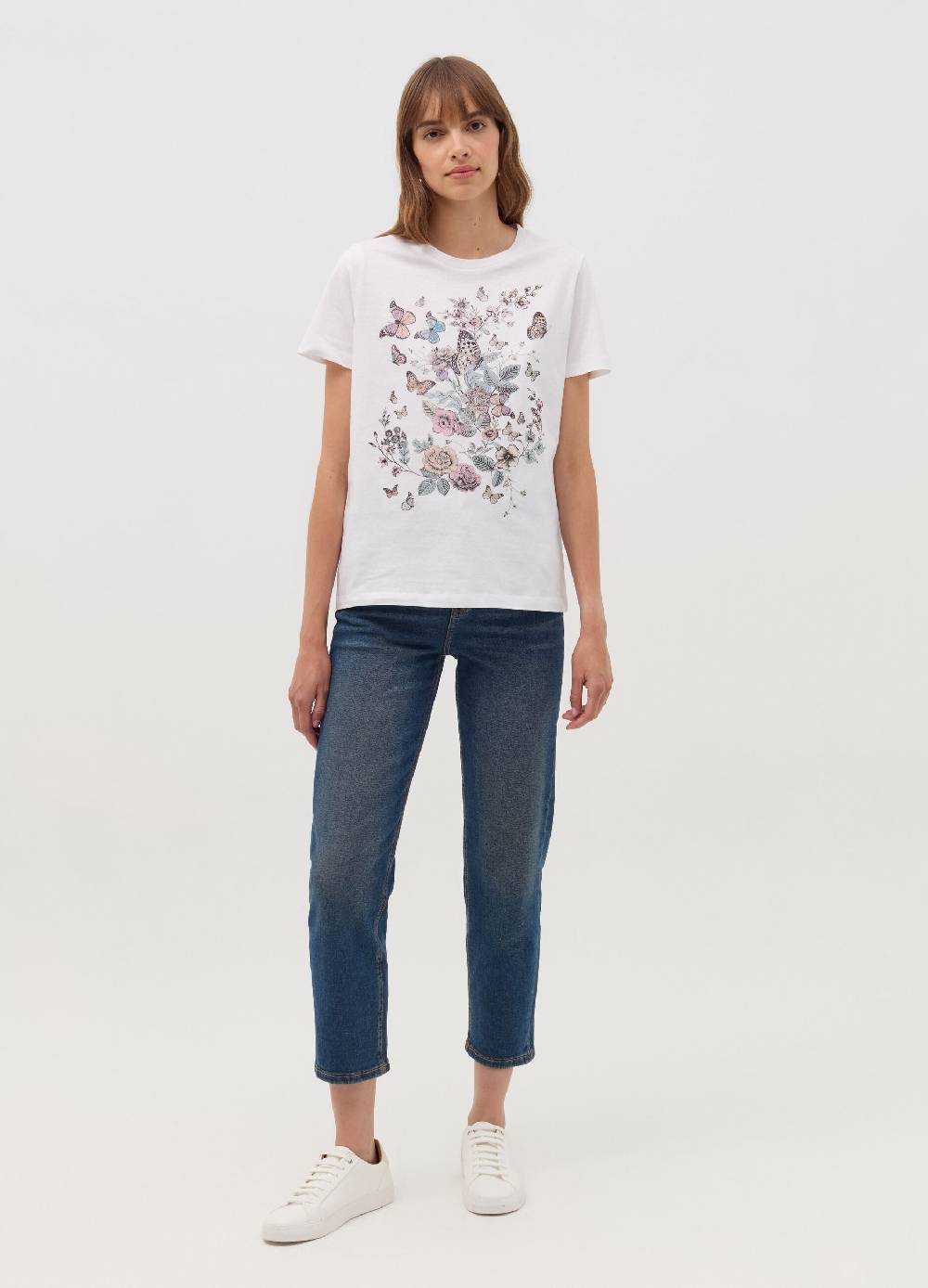 OVS T-shirt Con Stampa Farfalle E Fiori