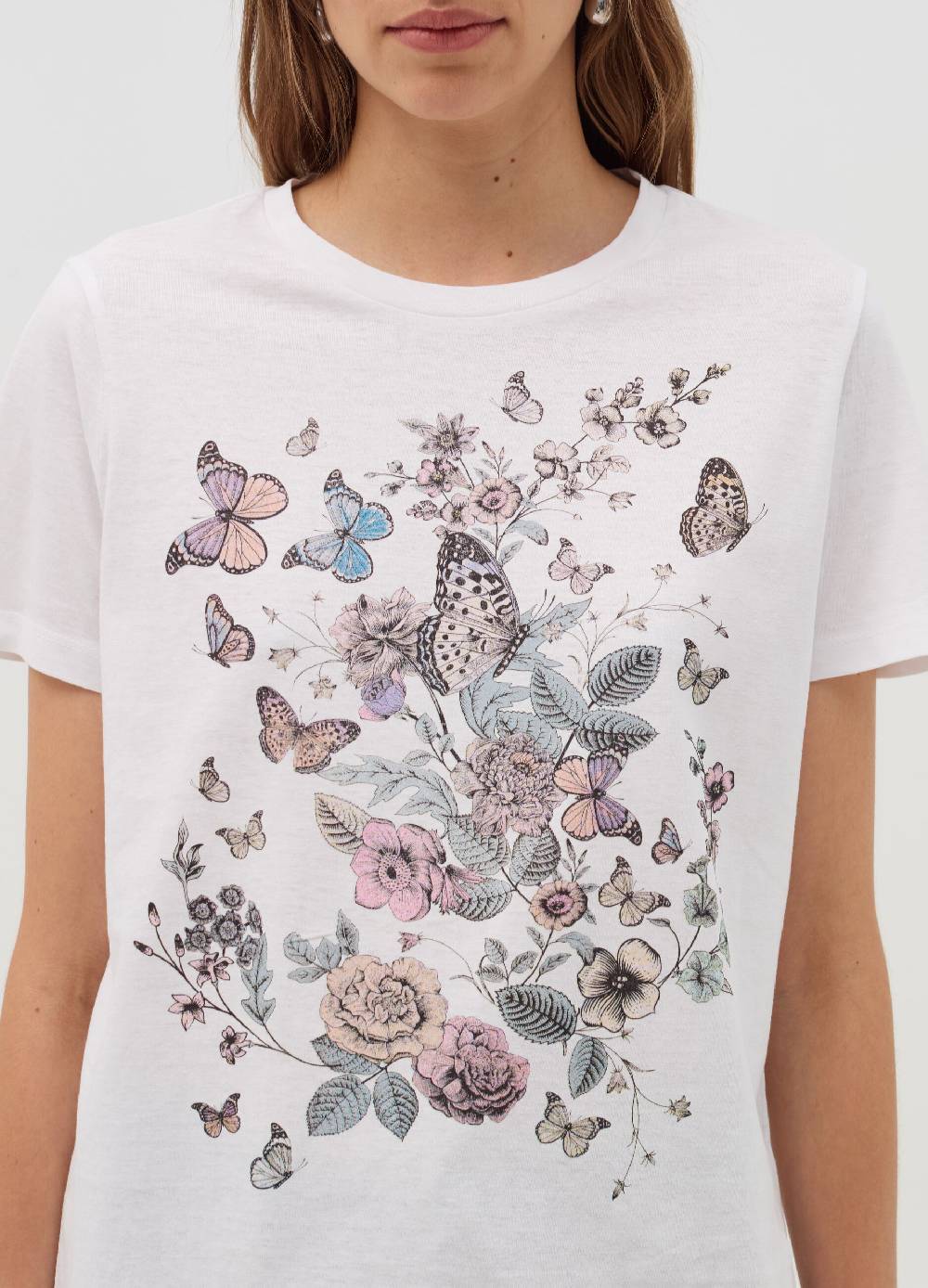 OVS T-shirt Con Stampa Farfalle E Fiori