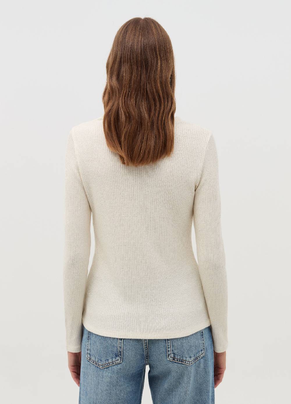 OVS T-shirt Girocollo A Coste Piatte In Lurex