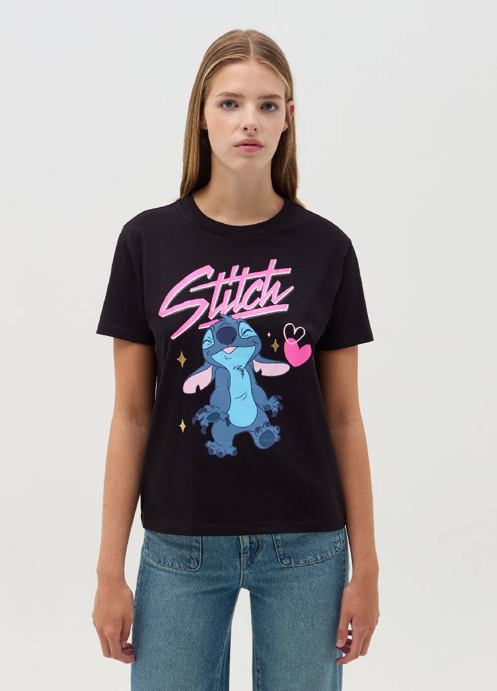 OVS T-shirt In Cotone Stampa Stitch