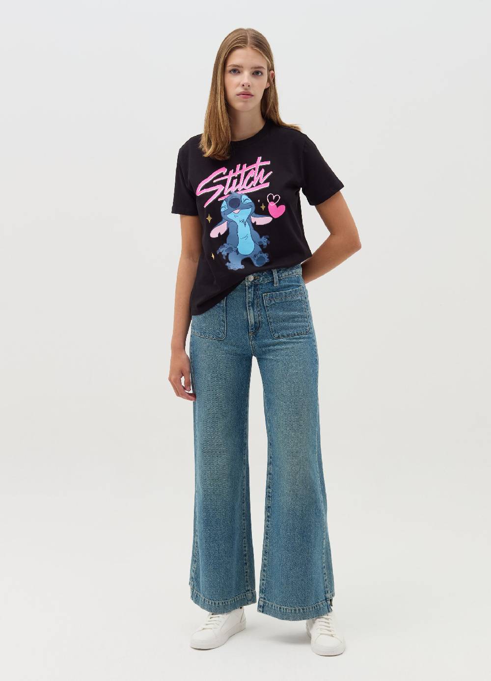 OVS T-shirt in cotone stampa Stitch