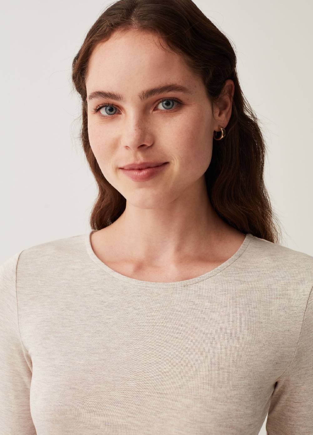 OVS T-shirt In Viscosa Stretch Con Maniche Lunghe