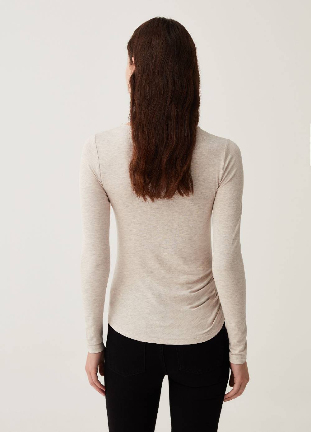 OVS T-shirt In Viscosa Stretch Con Maniche Lunghe