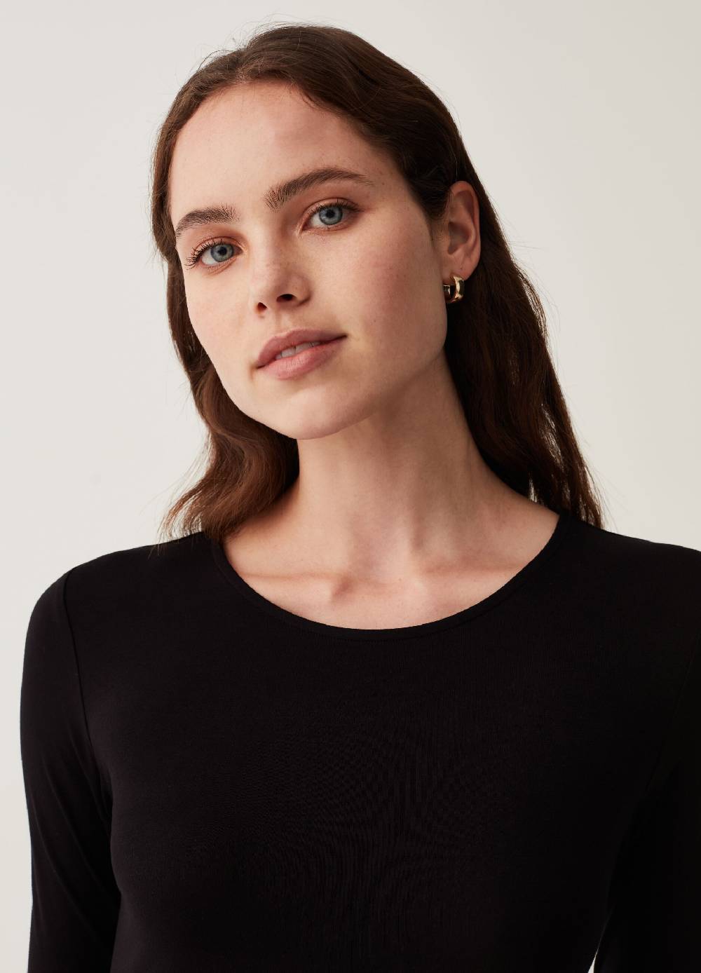 OVS T-shirt In Viscosa Stretch Con Maniche Lunghe