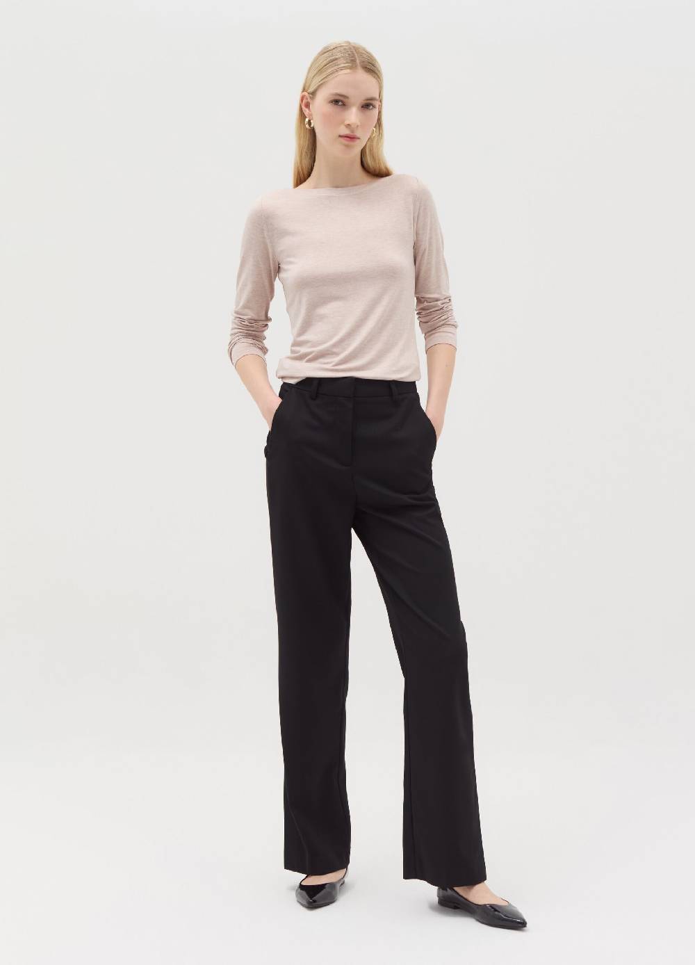 OVS T-shirt in viscosa stretch con scollo a barca