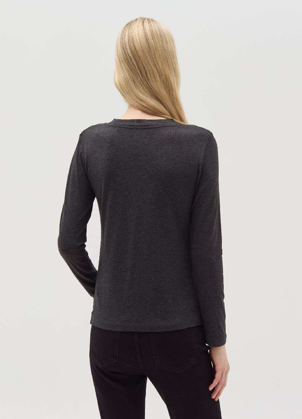 OVS T-shirt In Viscosa Stretch Con Scollo A V