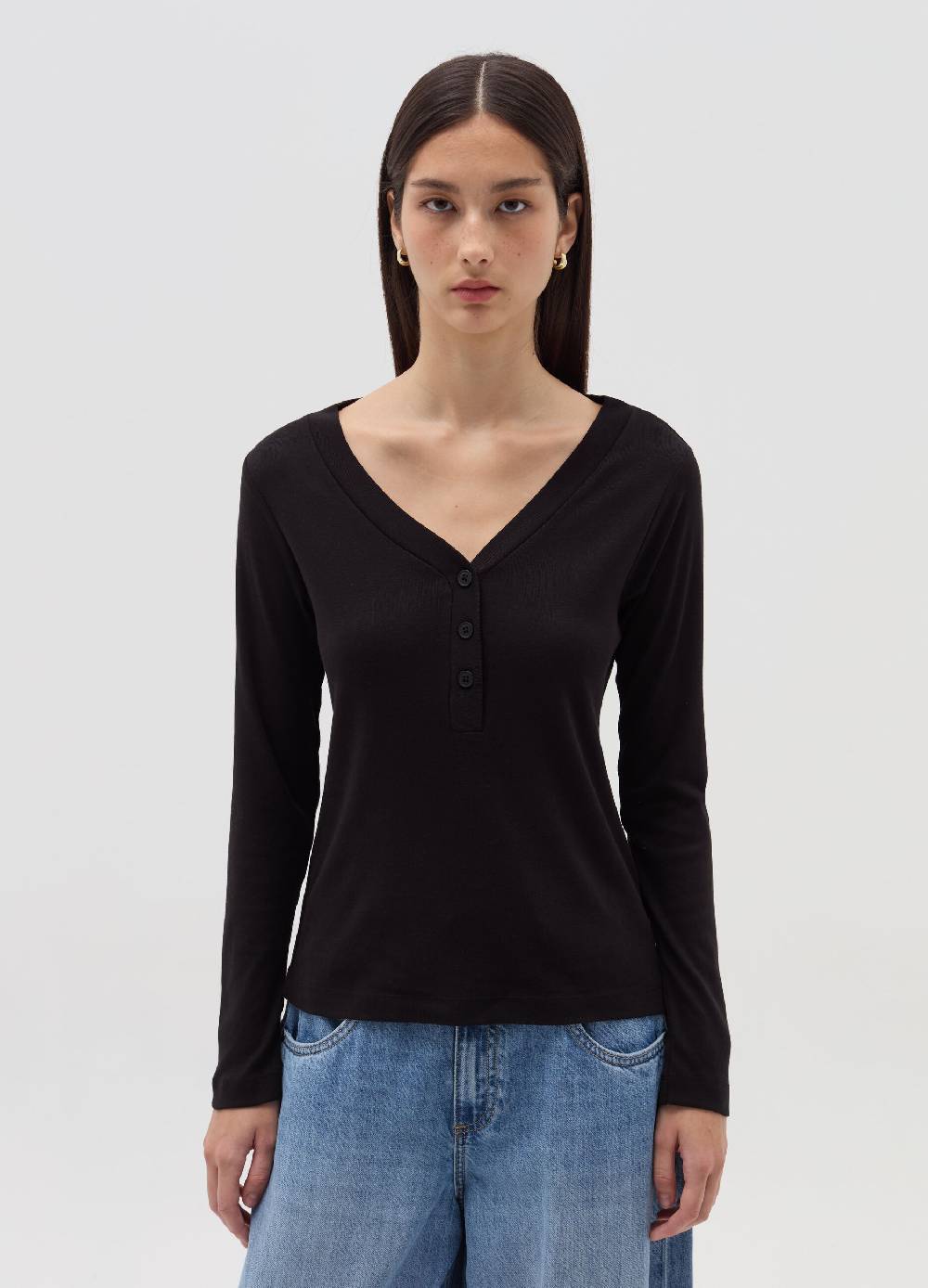 OVS T-shirt Maniche Lunghe Scollo Serafino