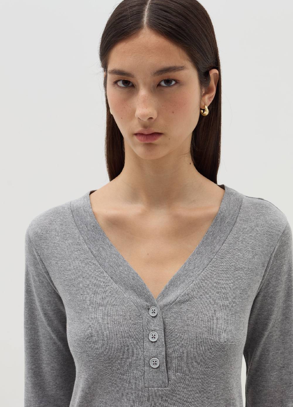 OVS T-shirt Maniche Lunghe Scollo Serafino