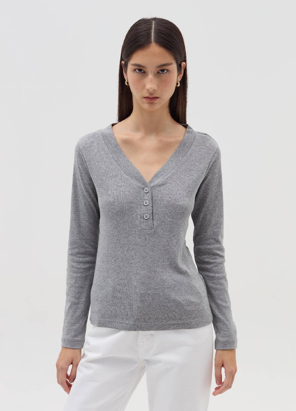 OVS T-shirt Maniche Lunghe Scollo Serafino