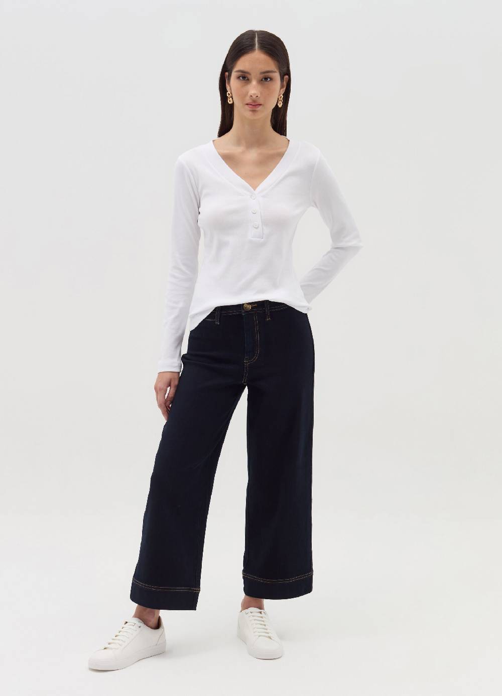 OVS T-shirt maniche lunghe scollo serafino