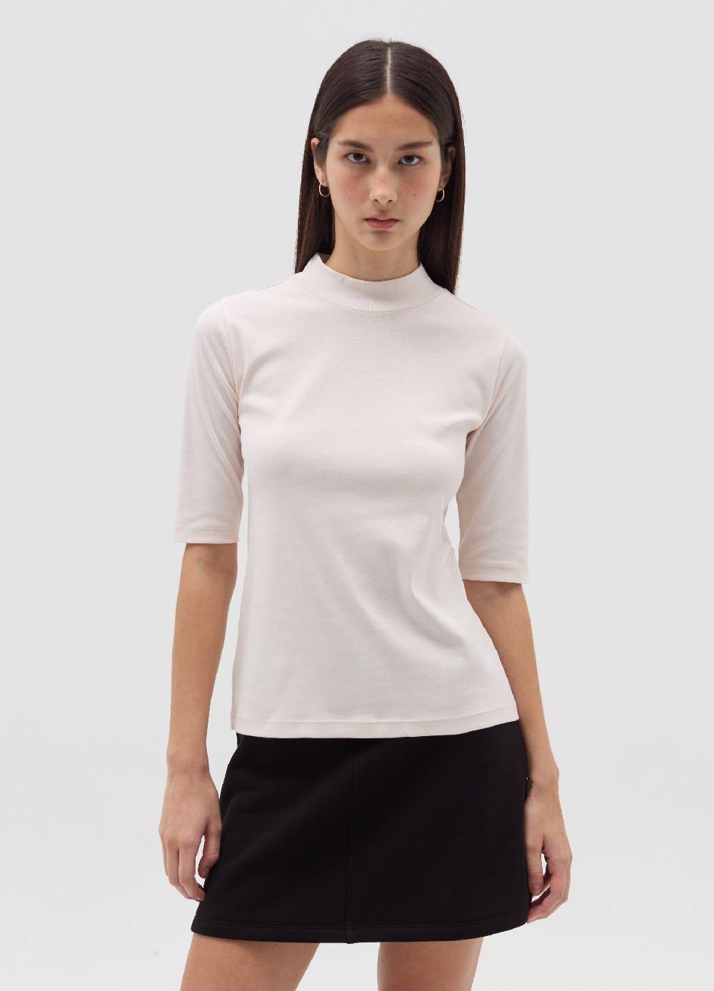 OVS T-shirt Mock Neck Con Maniche Al Gomito