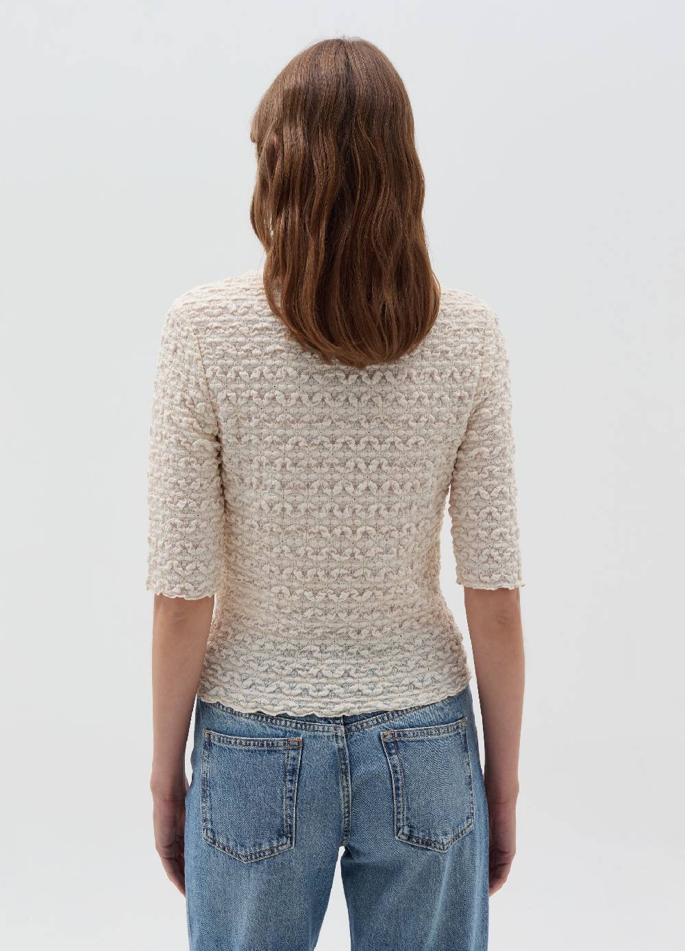 OVS T-shirt Pointelle Con Lavorazione In Rilievo