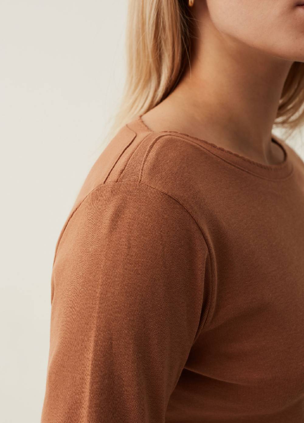 OVS T-shirt Scollo A Barca Con Profilo Ondulato