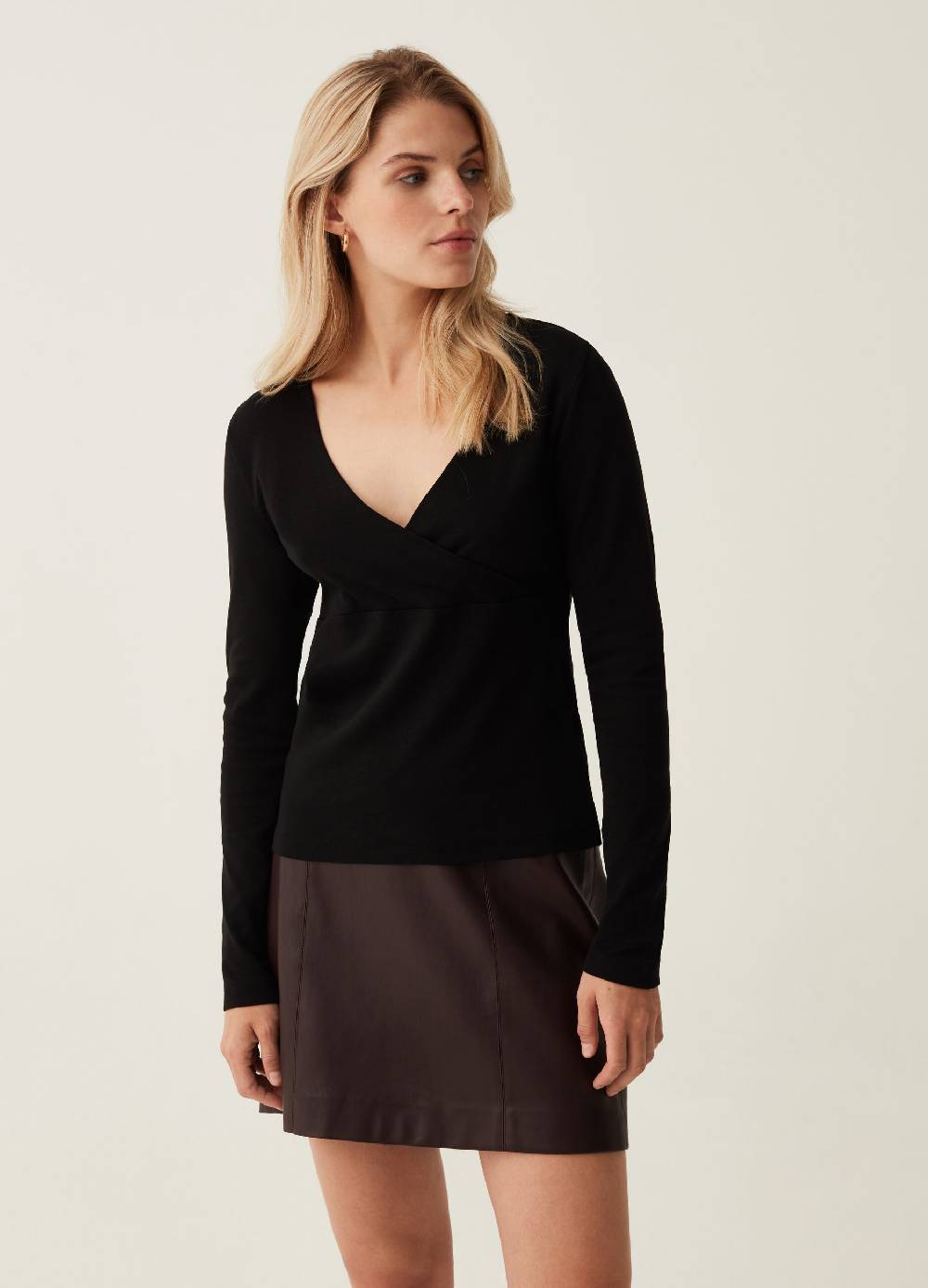 OVS T-shirt Scollo A V Con Incrocio Laterale