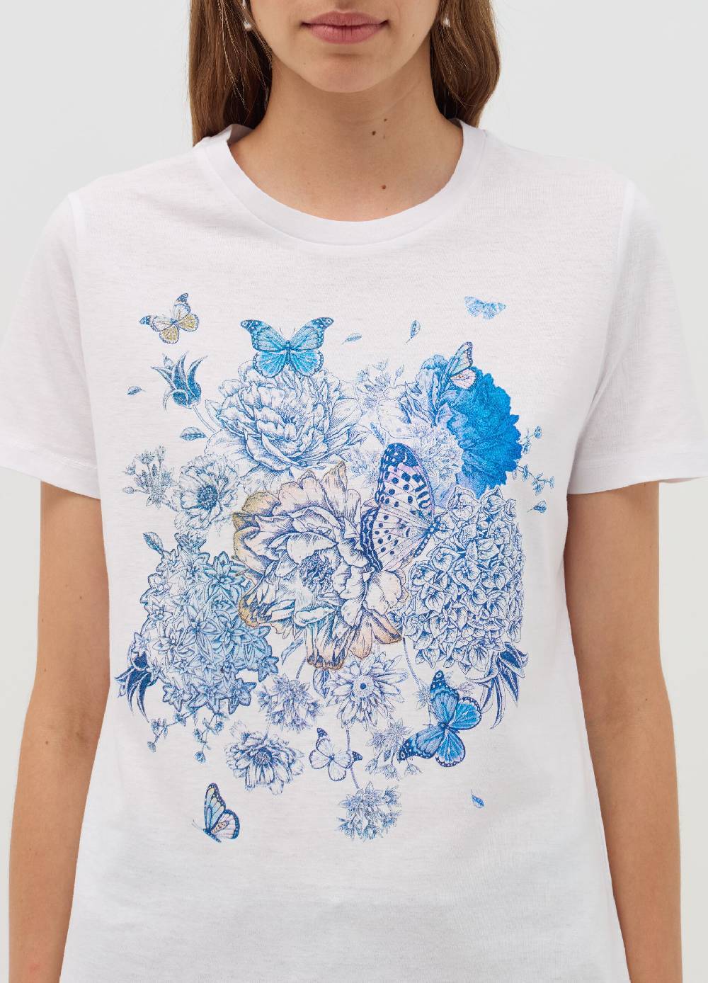 OVS T-shirt Stampa Farfalle Con Fiori