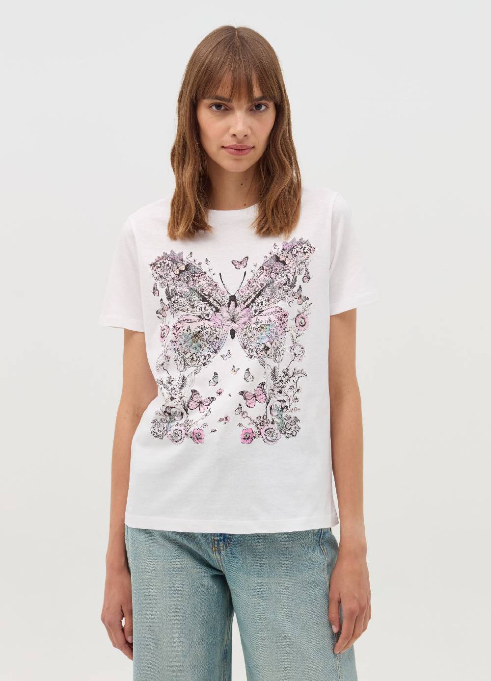 OVS T-shirt stampa farfalle e fiori