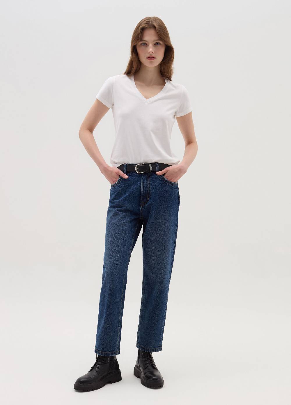 OVS T-shirt Tinta Unita Con Scollo A V