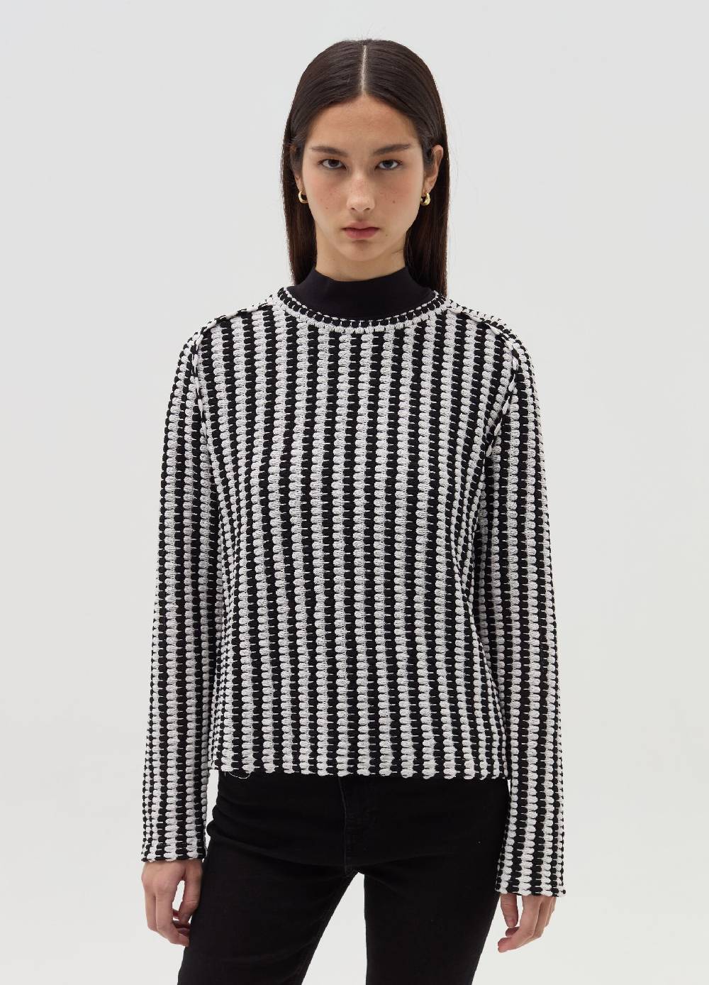 OVS T-shirt tricot con trama bicolore