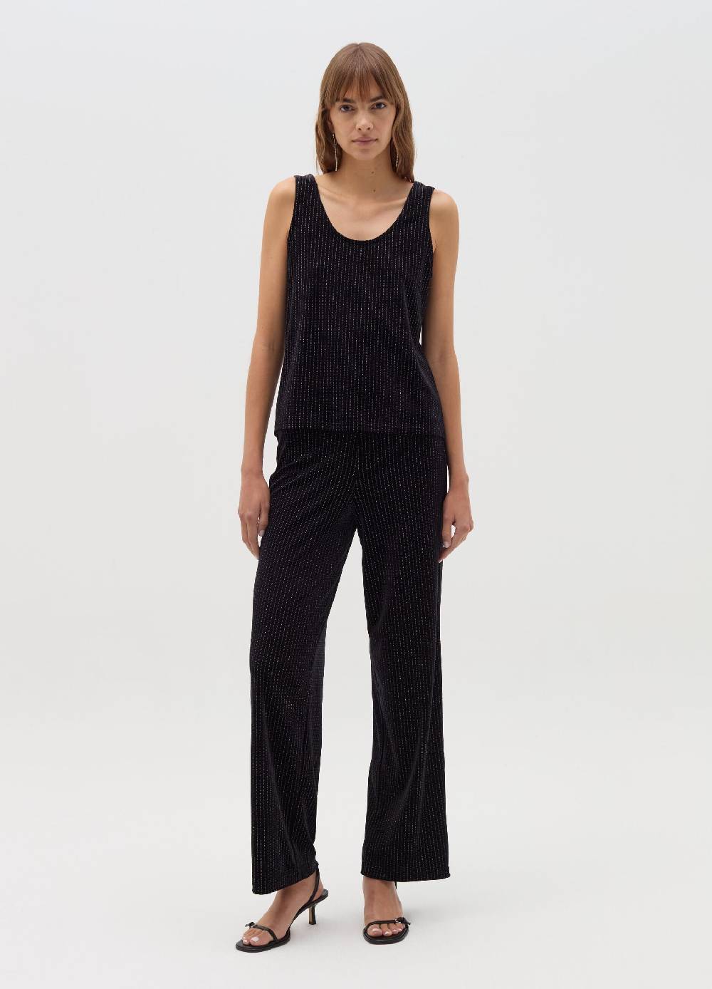 OVS Tank Top In Velluto Con Fil Coupe In Lurex