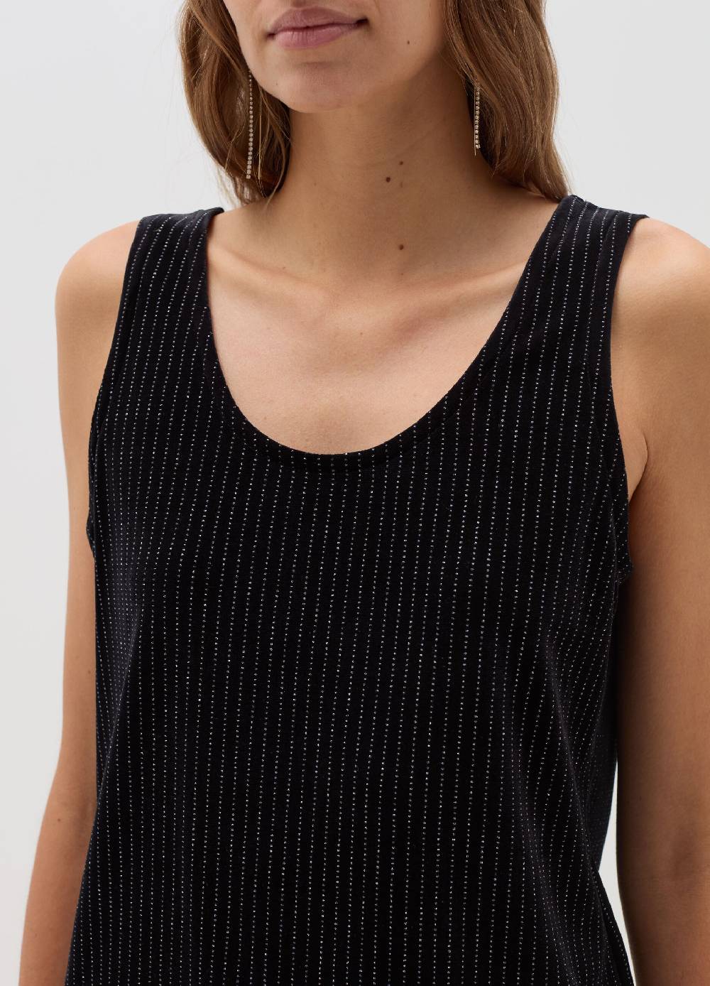 OVS Tank Top In Velluto Con Fil Coupe In Lurex